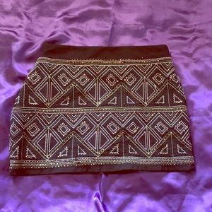 Black sequin mini skirt from forever 21